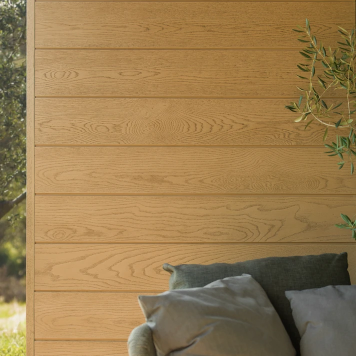 Photo of Golden Oak Shadowline Cladding on a house